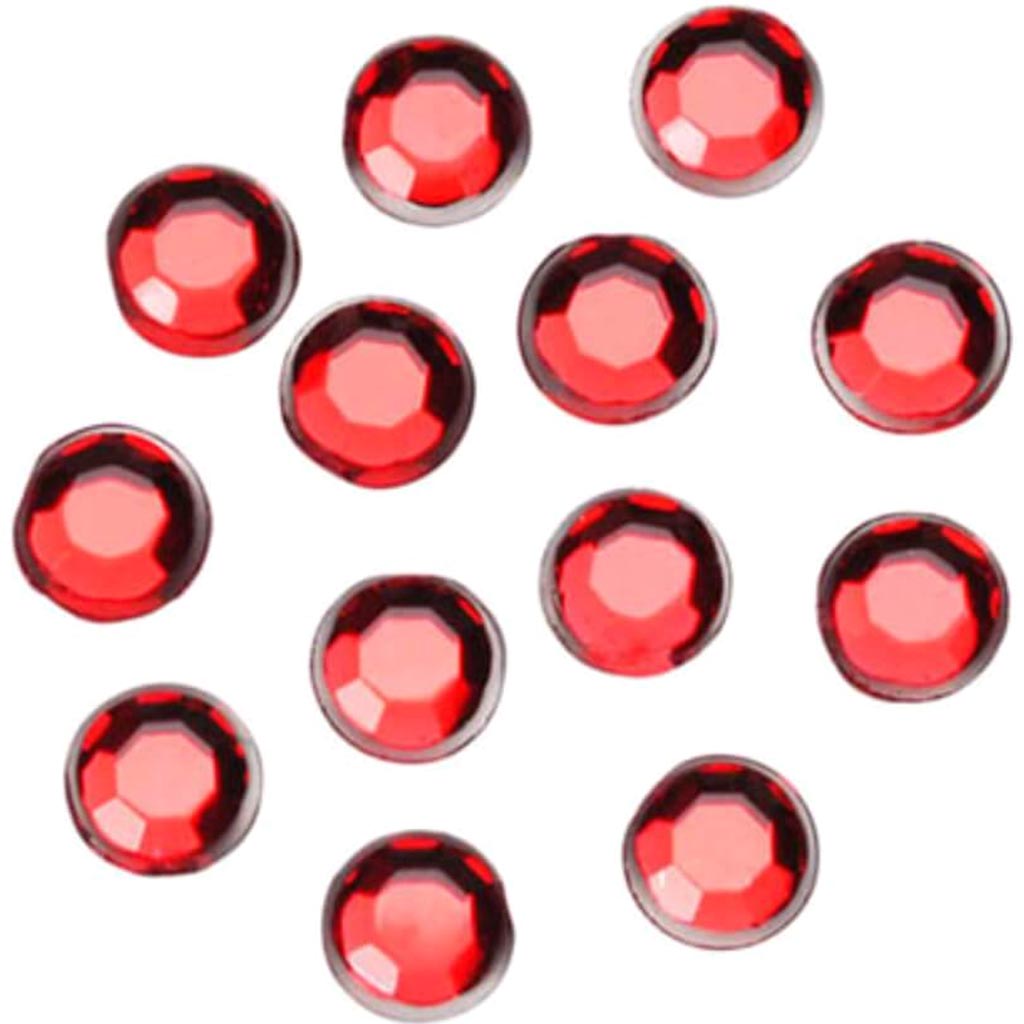 Rhinestones Red Round 3mm 