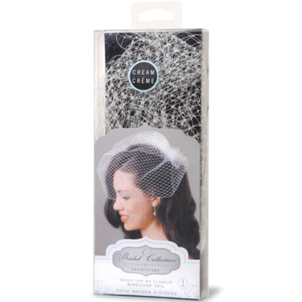 David Tutera Birdcage Veil with Comb Cream 18 inches 