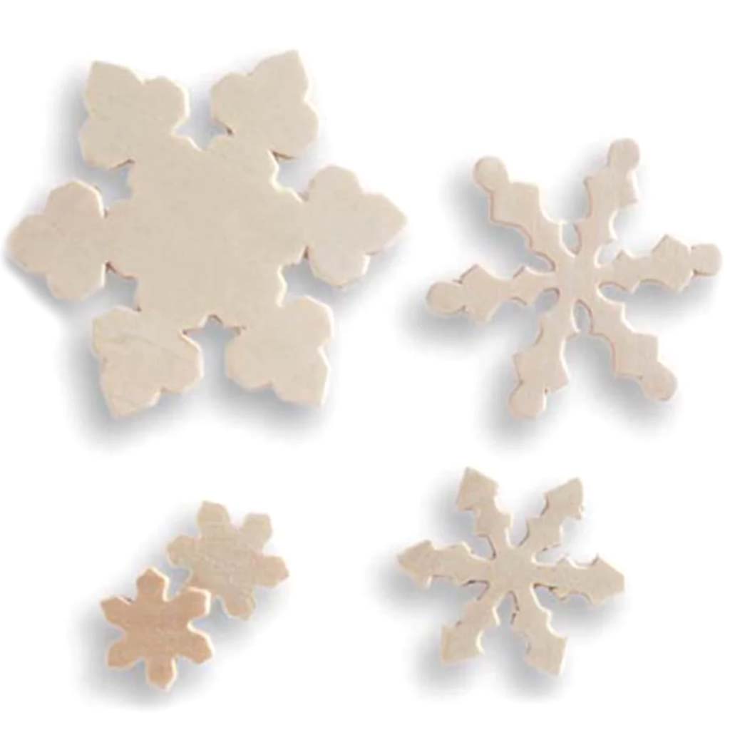 Snowflakes Unfinished Wood Cut Out 15pcs 