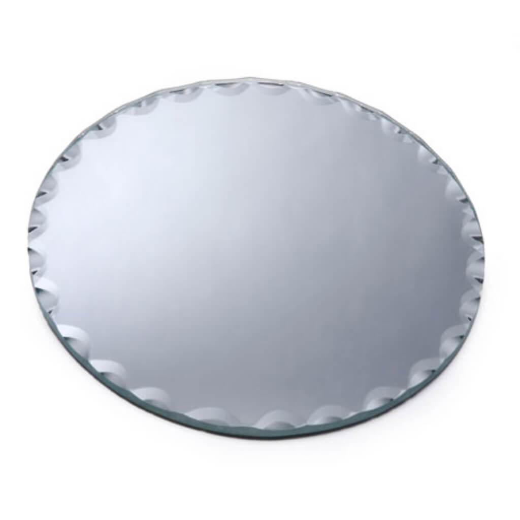 Mirror Round with Scallop Edge 5 inches 