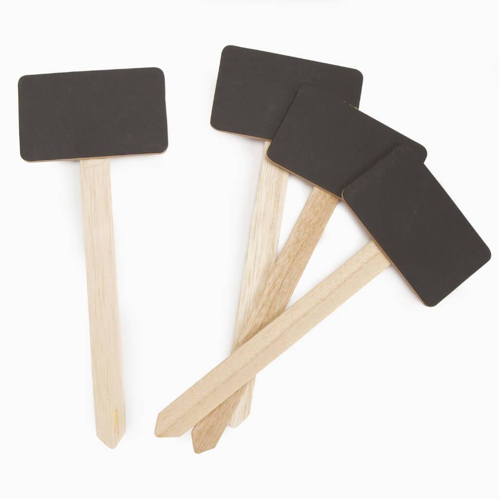 RECTANGL CHALKBOARD ON STAKE SINGNS 4PCS 7.5IN 