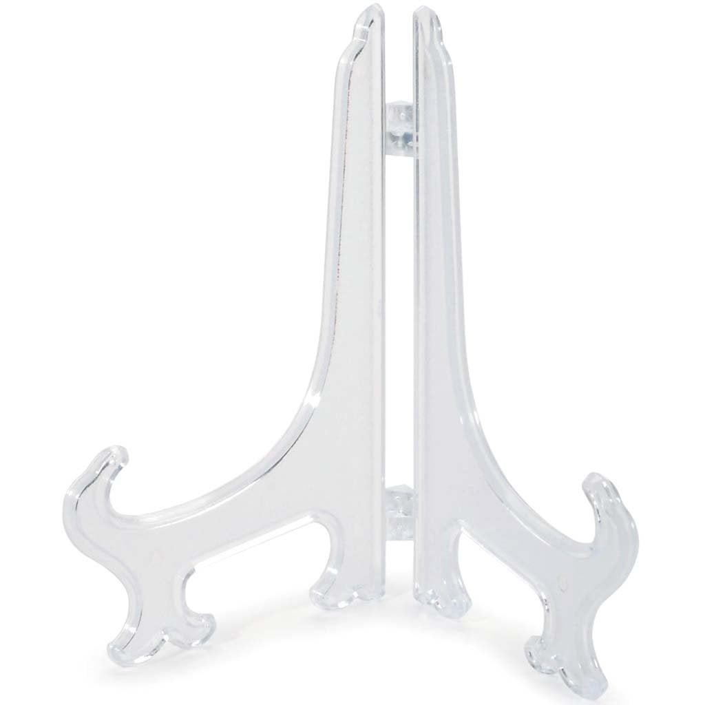 Easel Display Stand - Plastic - Clear - 6.75 inches 