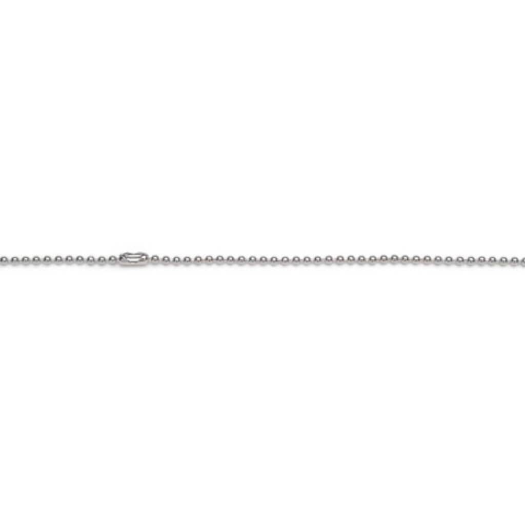 1.5mm Ball Chain Nickel 24 inches 