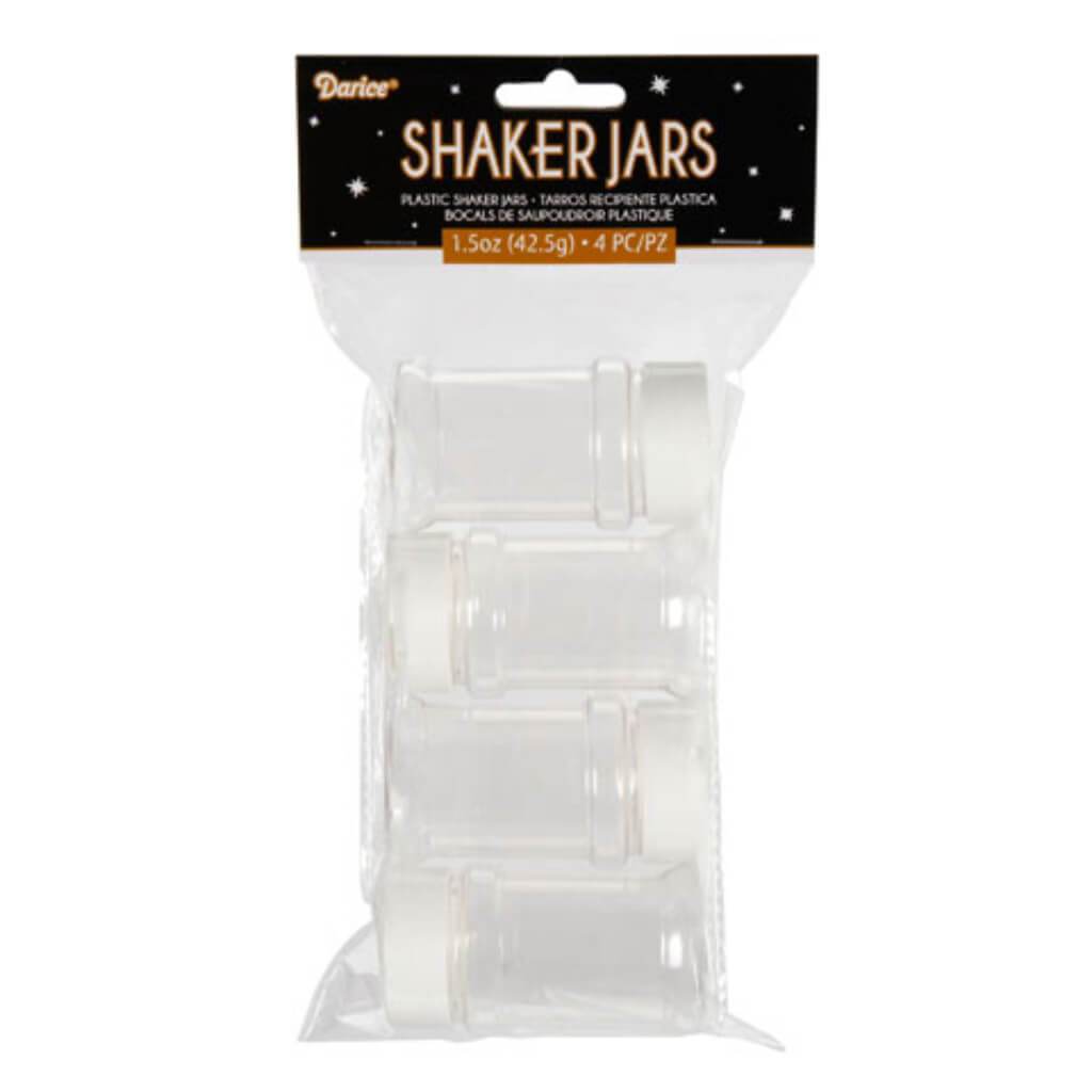 Plastic Shaker Jar with Lid1.5 Ounces 4 Pieces