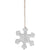 Snowflake Antique Look Ornament White 6 inches 