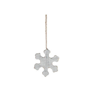 Snowflake Antique Look Ornament White 6 inches
