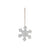 Snowflake Antique Look Ornament White 6 inches