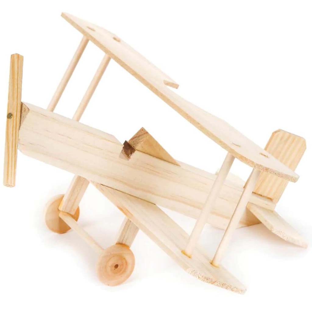 WOOD MODEL KIT BI PLANE 