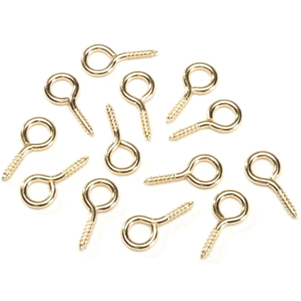 Screw Eye Hook Gold 7mm 