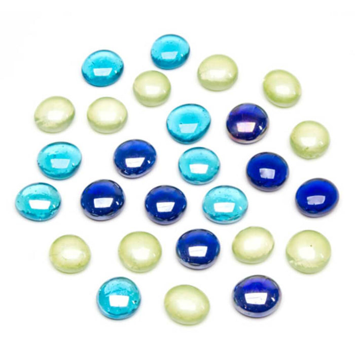 DECORative Glass Gems Blue/Turquoise/Green Mix 12 ounces 