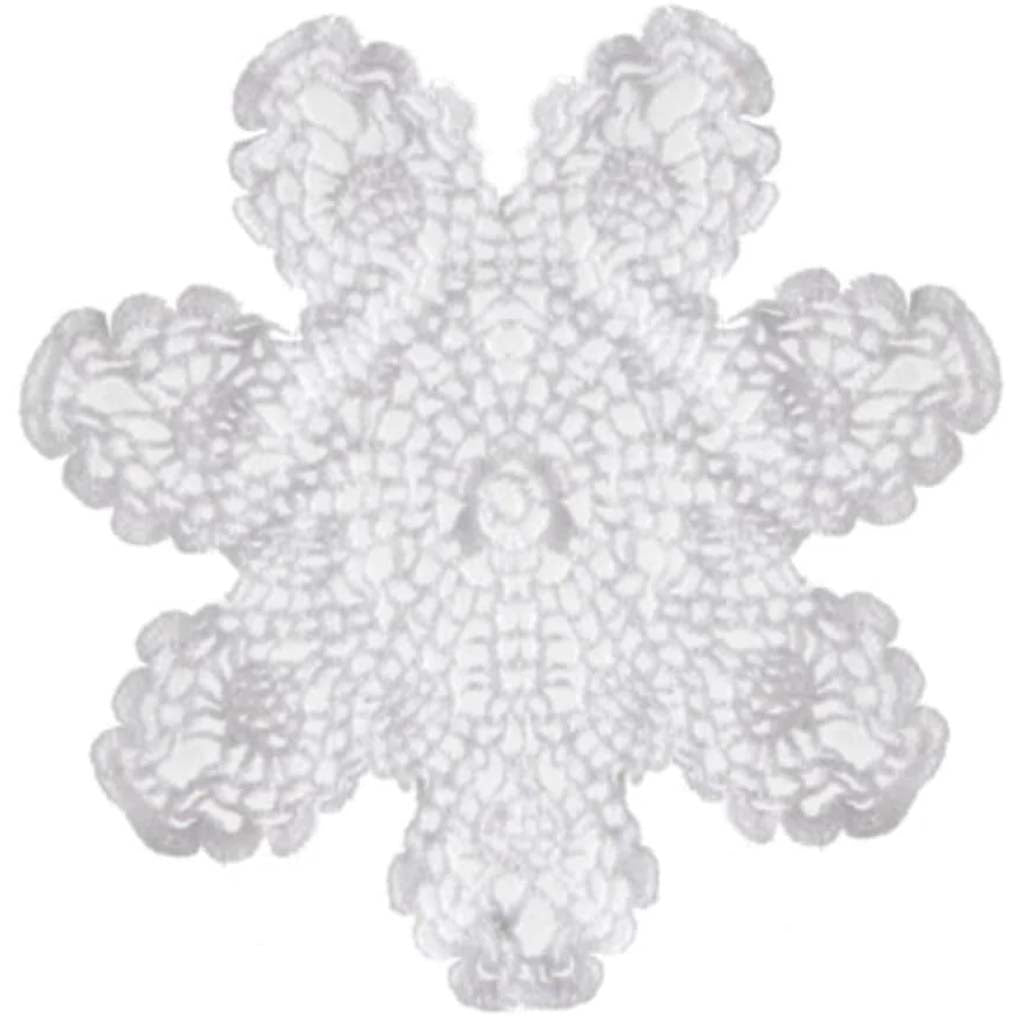 Pineapple Doily White 6 Inches 