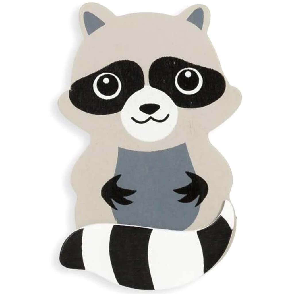 PAINTED SHAPE WOODLAND RACCOON 