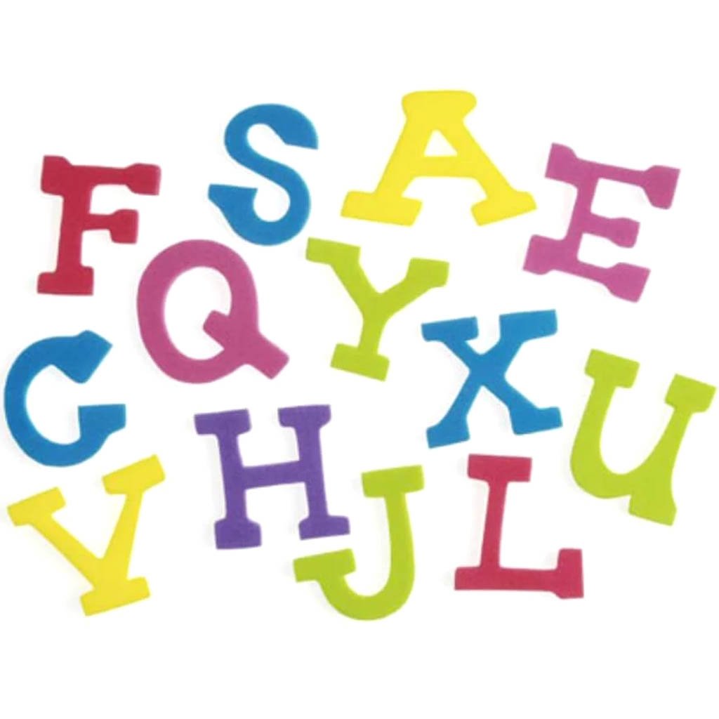 Foamies?® Alphabet Stickers Casual Font Asst Colors Large 104 pieces 