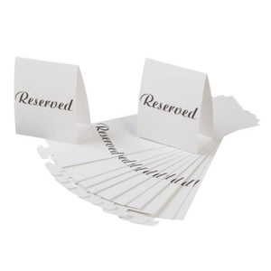 Table Markers Reserved White 5 x 5 x 2.25 inches