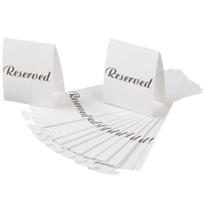 Table Markers Reserved White 5 x 5 x 2.25 inches 