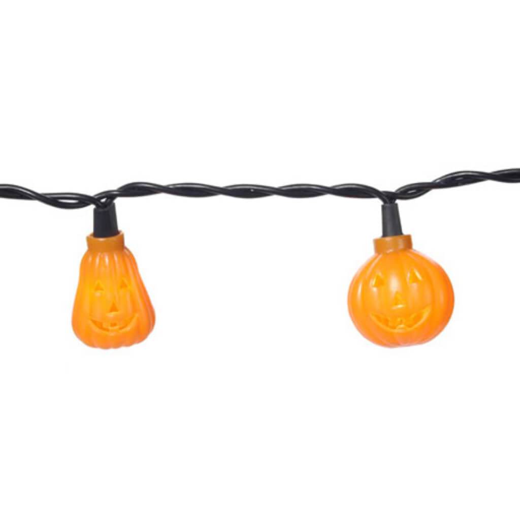Halloween Novelty Light Set 20 Mini Pumpkins 5.5 feet 