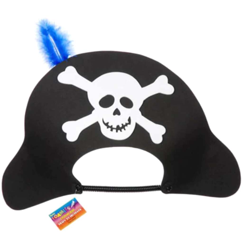 Foamies?® Dress Up Pirate Hat with a Feather Black 