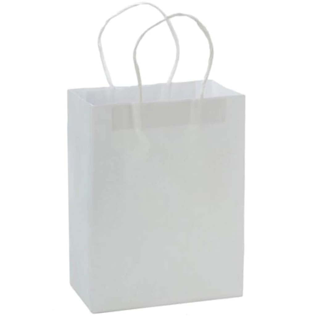 PAPER BAG WHITE MED. 13PCS 4.25IN 