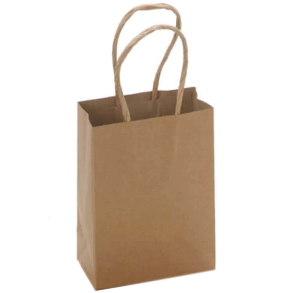 PAPER BAG KRAFT MICRO 5PC 2X3.875X5.125IN 