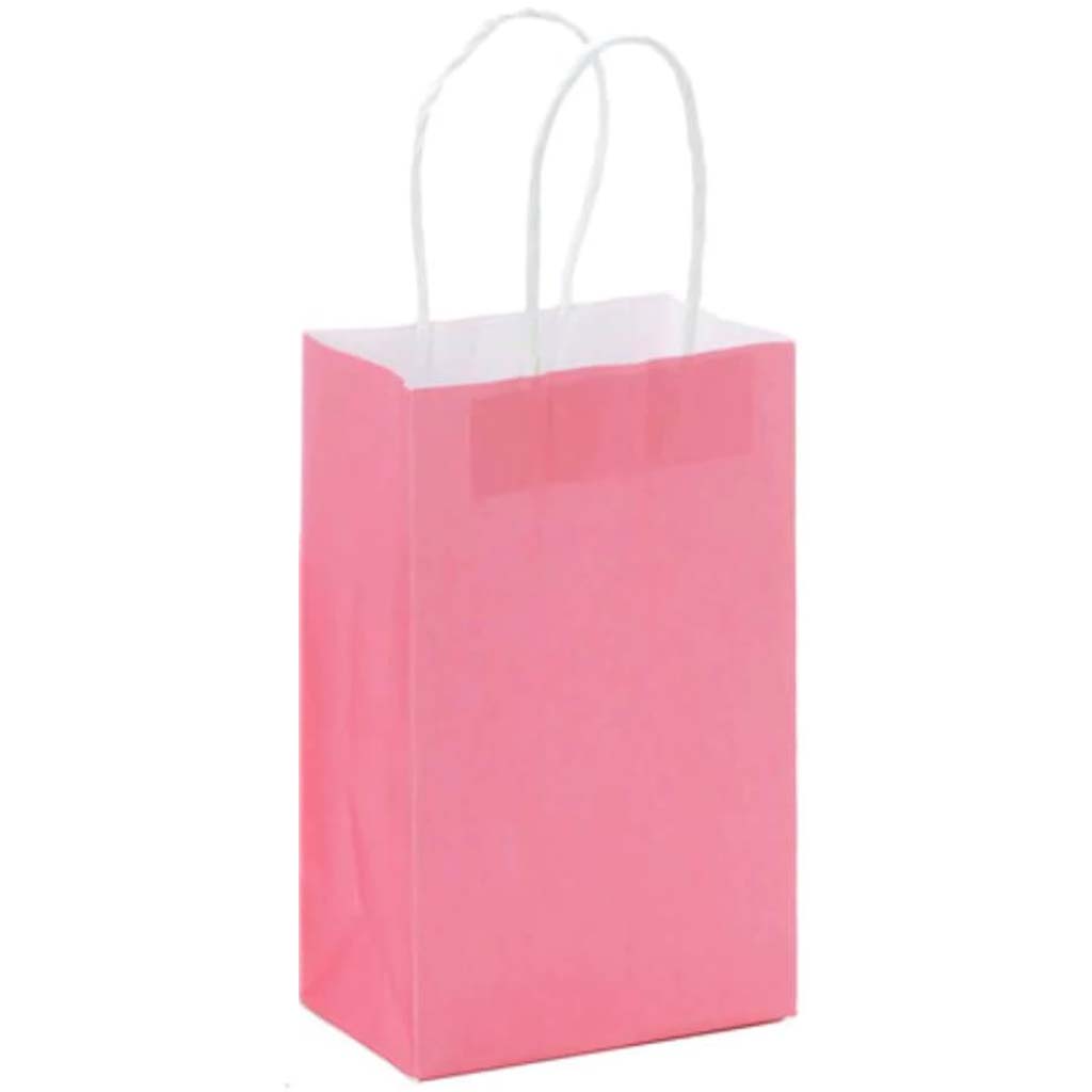 PAPER BAG PINK SMALL 13PCS 3.25X5.25X8.375IN 