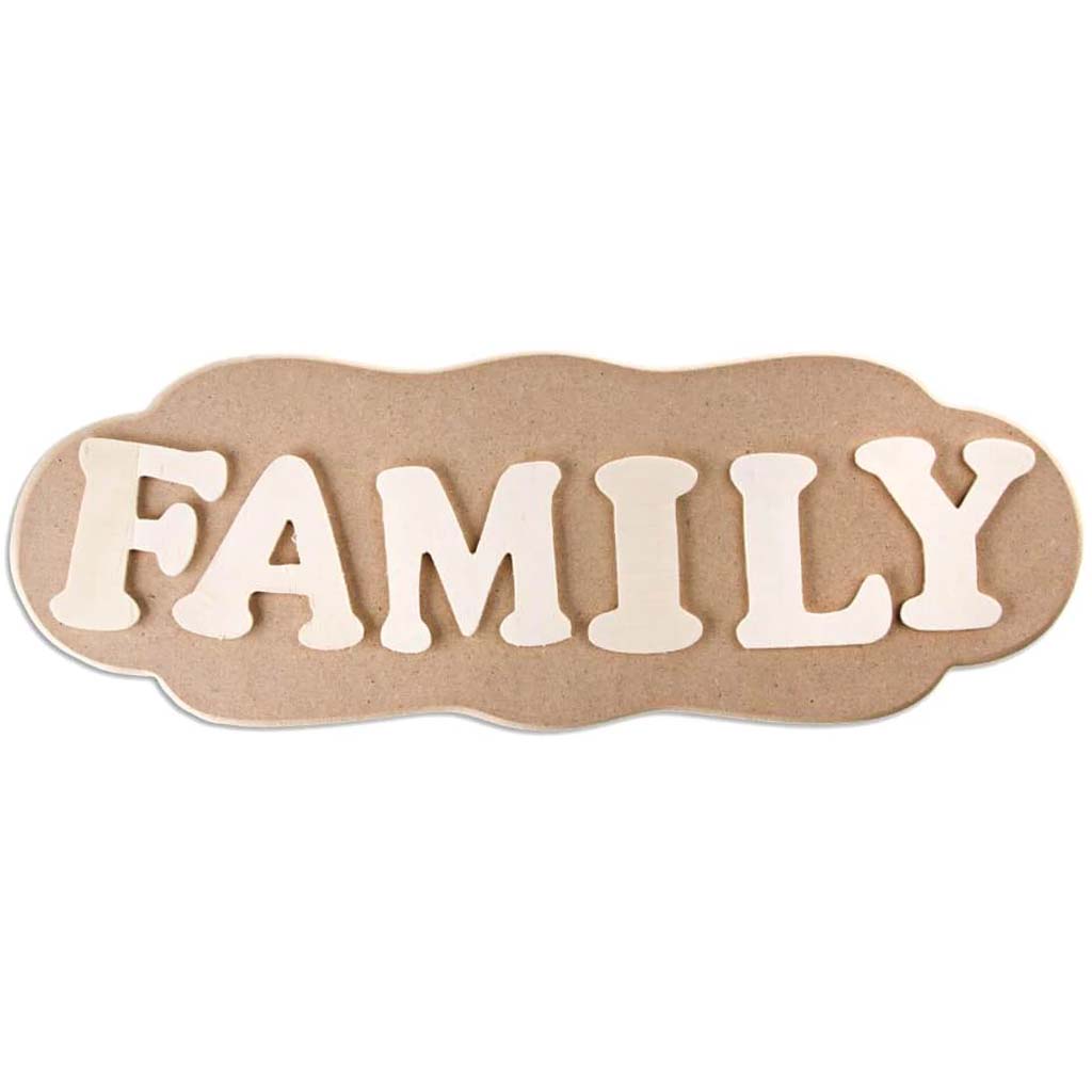 PLAQUE WOOD MFD FAMILY 