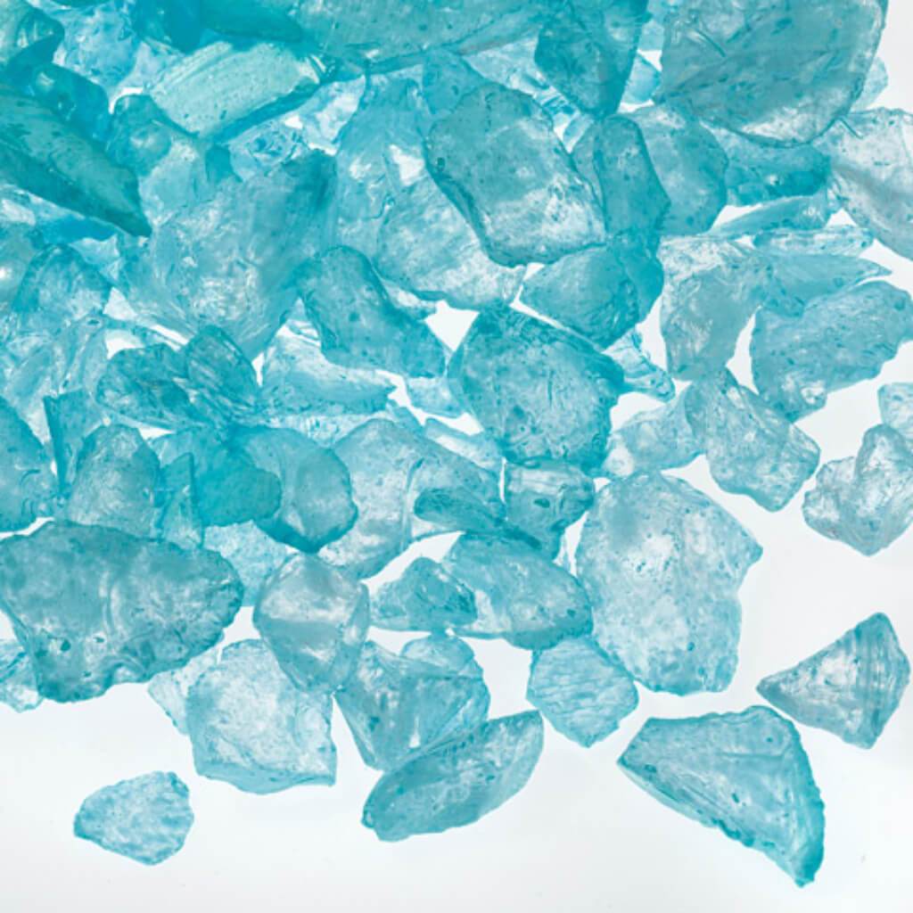 Faux Sea Glass Chips: Pearlized Ocean Blue, 1 pound 