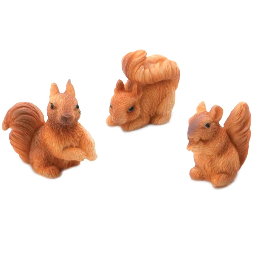 MINI SQUIRRELS RESIN 1.2IN 3PC 