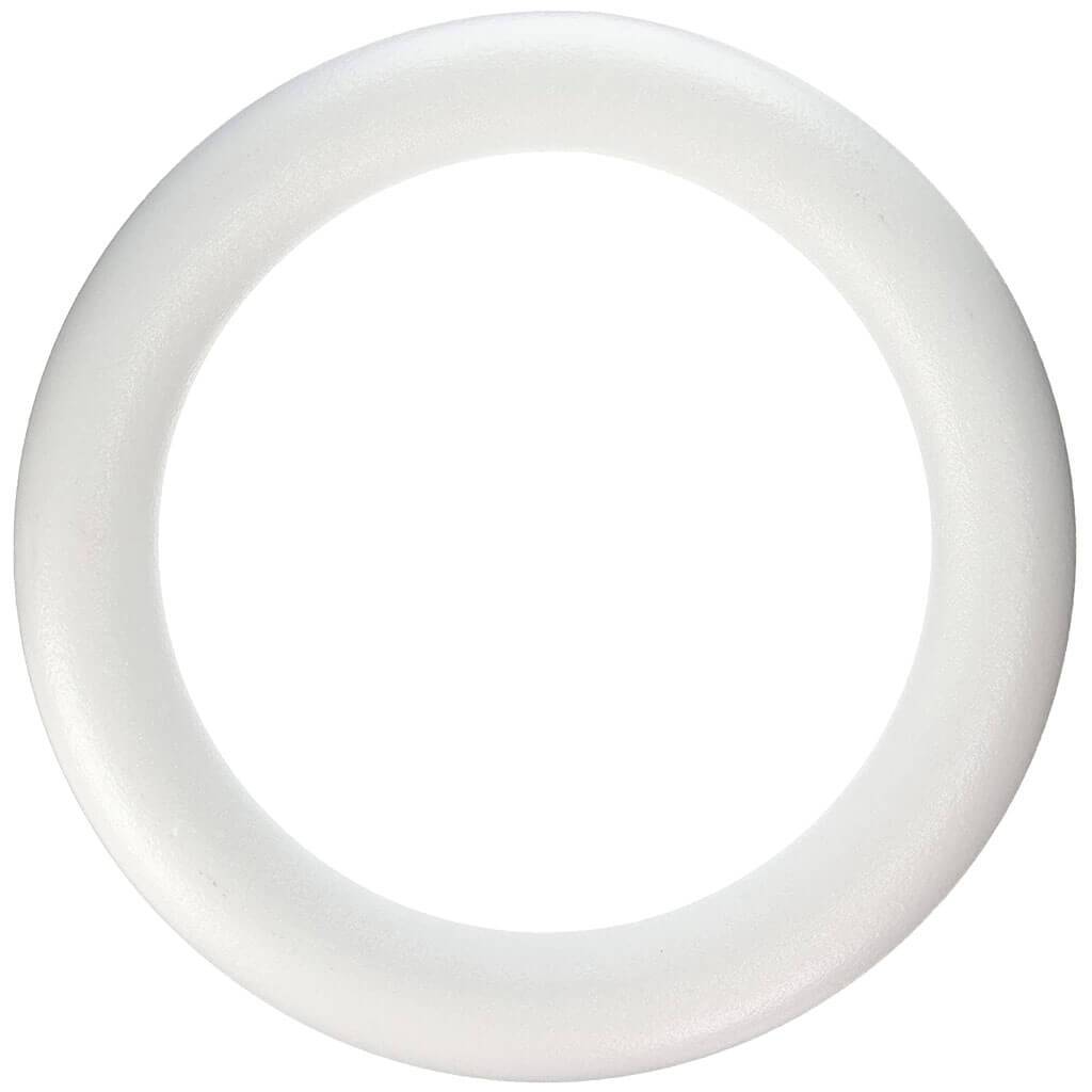 Styrofoam Wreath Ring 10 12in White