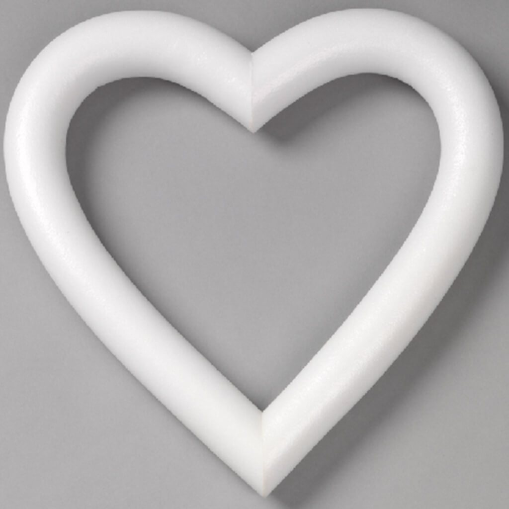 Heart 9in Extruded White