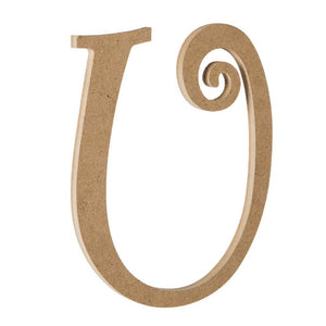 Fancy Script Font Unfinished Wooden MDF Letter