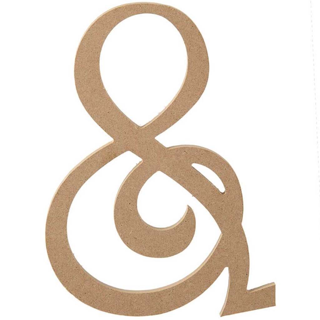 MDF WOOD AMPERSAND FANCY FONT 8IN 