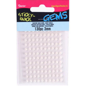 Sticky Back Pearls Ivory 3mm 130 pieces 