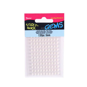 Sticky Back Pearls Ivory 3mm 130 pieces