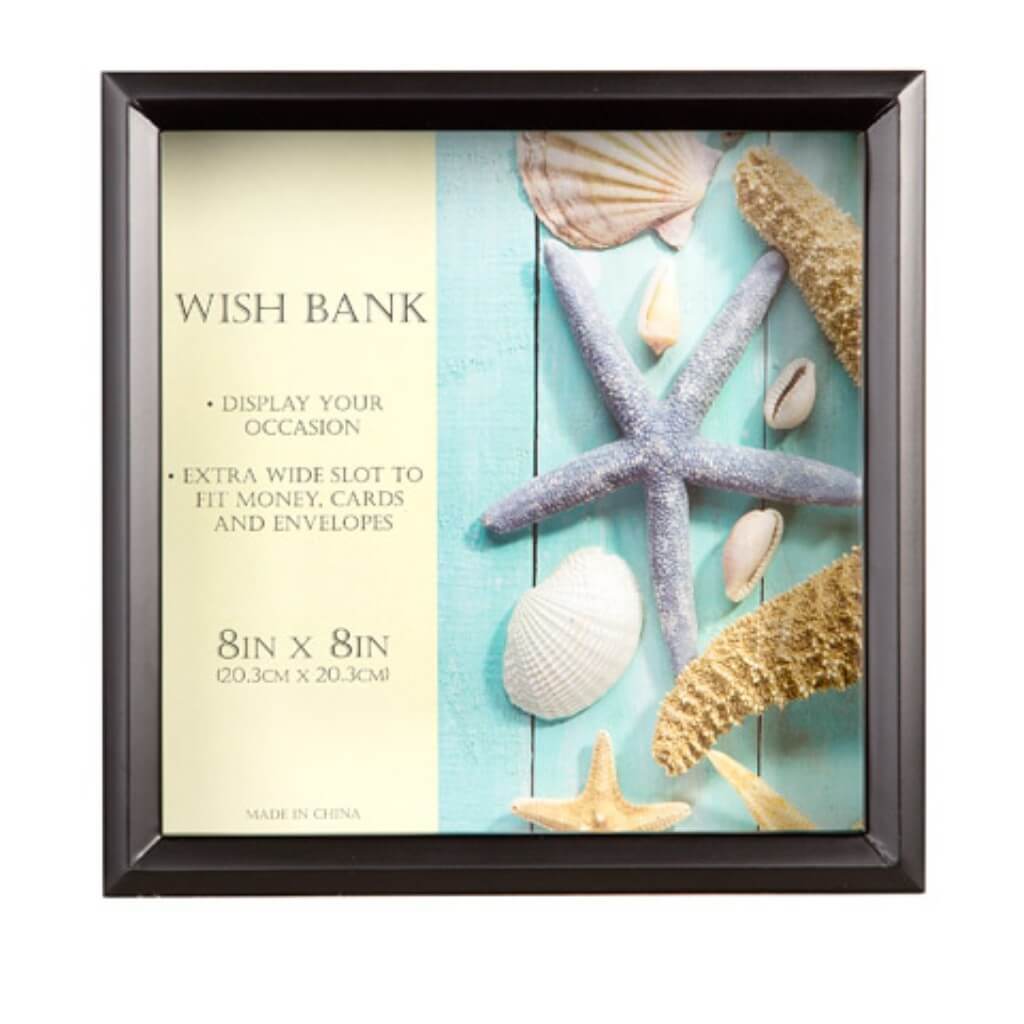 WISH BANK MDF BLACK 8X8IN 