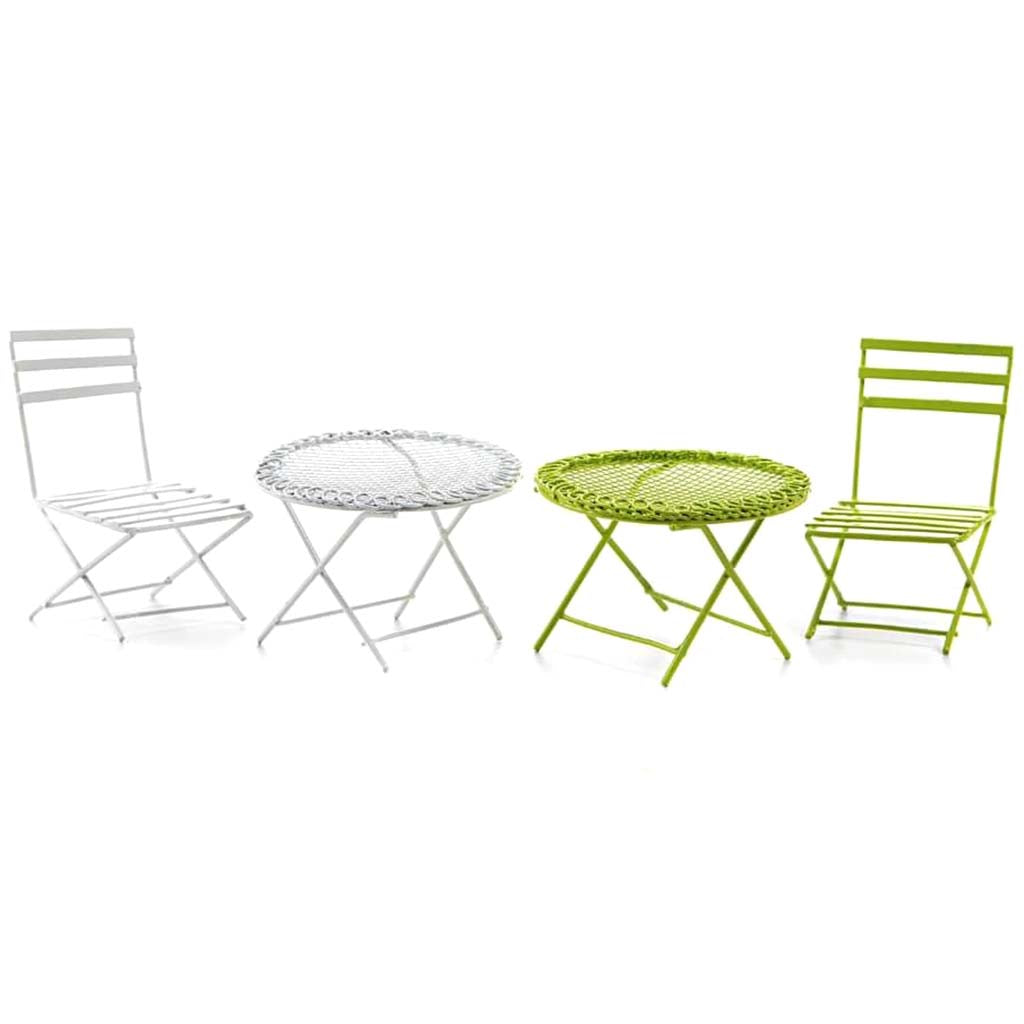 Mini Chair Table Set 3in White