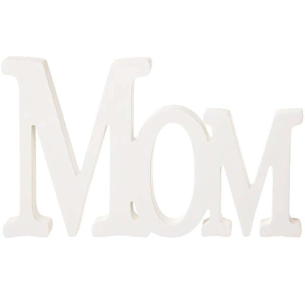 Mom Wall DECORation: MDF White 10 x 6 x 0.75 inches 