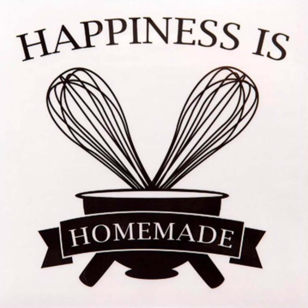 DECORative Quote Decals Happiness is Homemade 6 x 6 inches 