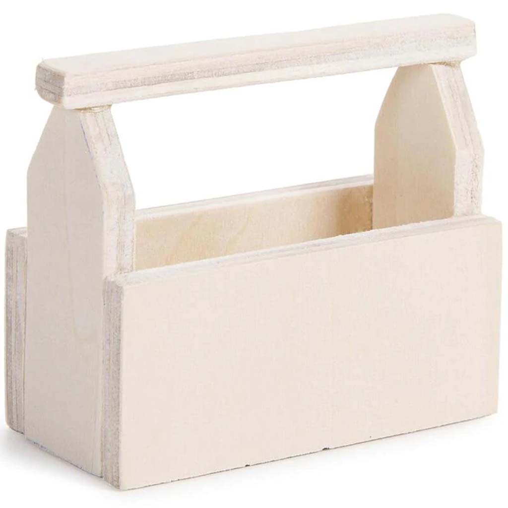 MINI WOOD CRATE W HANDLE 2.3X1.9 