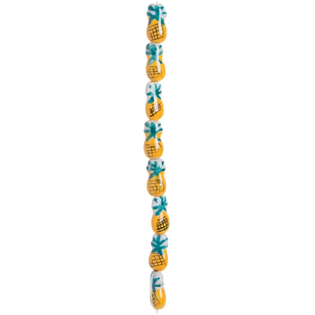 BEADS NOVELTY PINEAPPLE SRYLIZED 7IN STRAND 