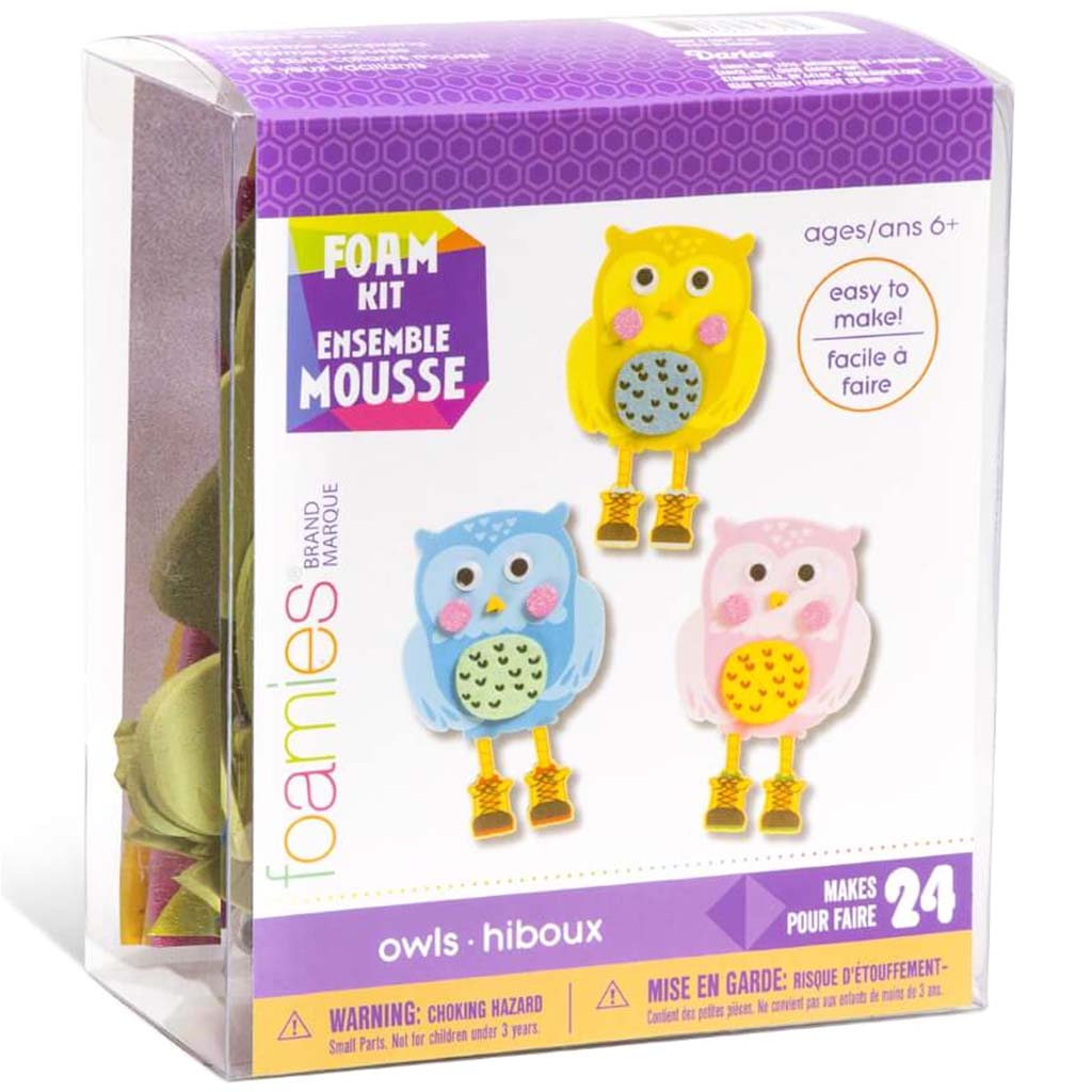 FOAM ACTIVITY KIT OWLS 24PC 