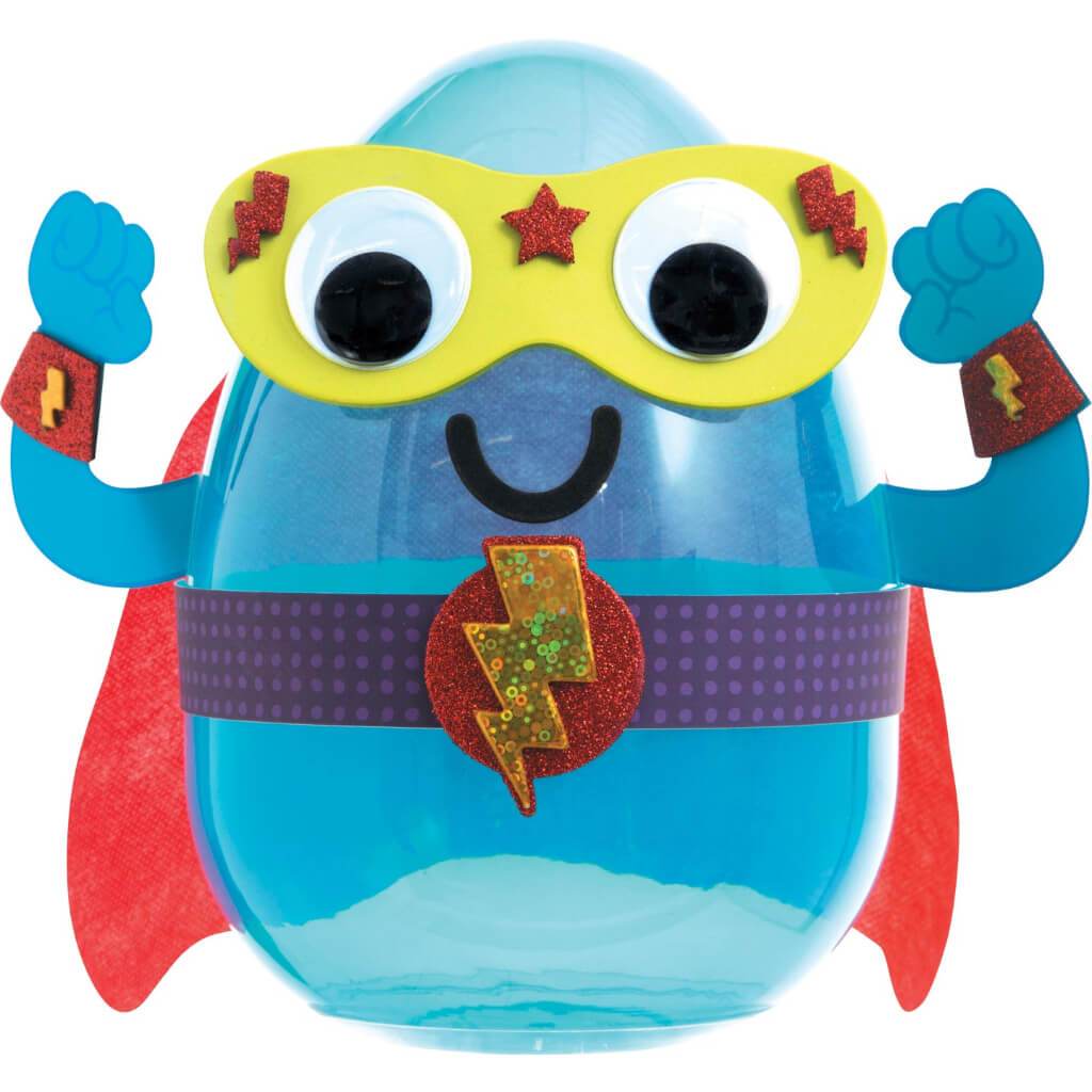 PLASTIC EGG KIT SUPERHERO 