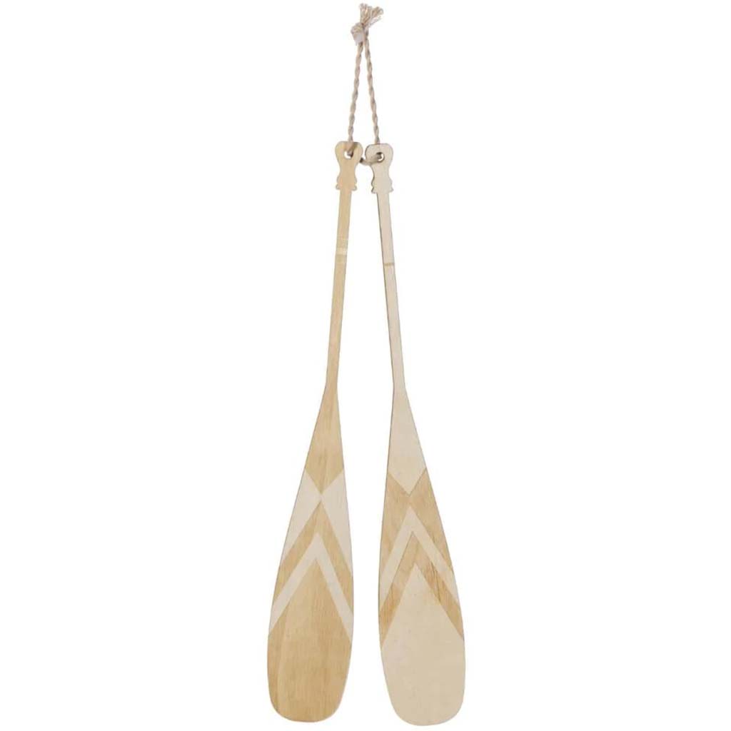 UNFINISH WOOD ORNAMENT SET OAR PADDLES 