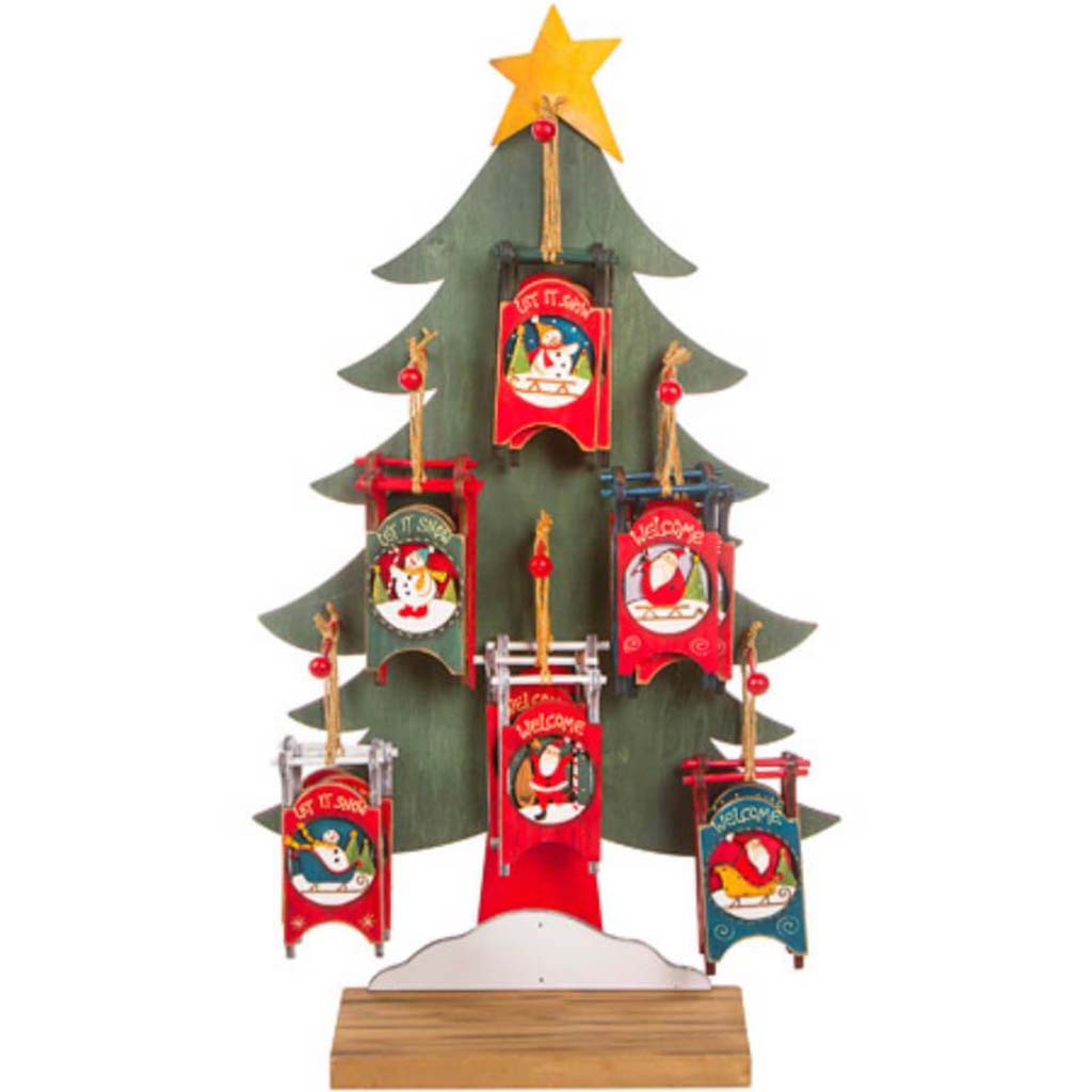 Plywood Sled Ornament 