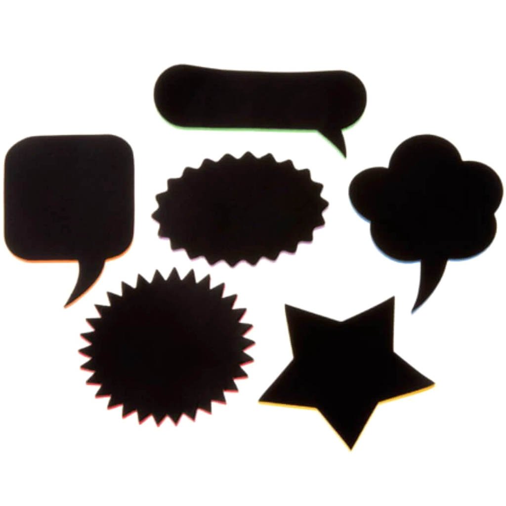 Foamies Chalkboard Stickers Assorted Sizes 12 pieces 