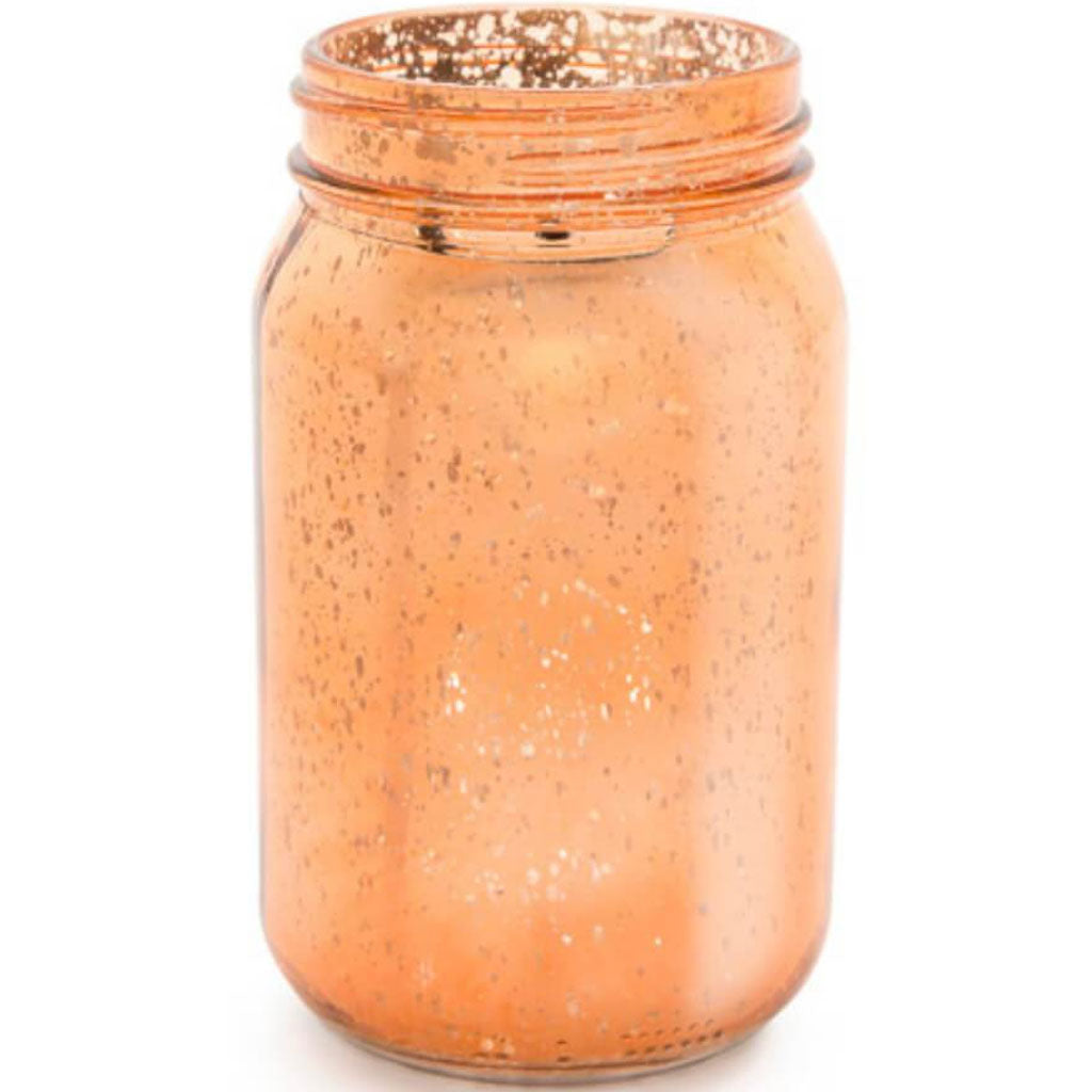 Mercury Glass Mason Jar Copper 5.5 inches 