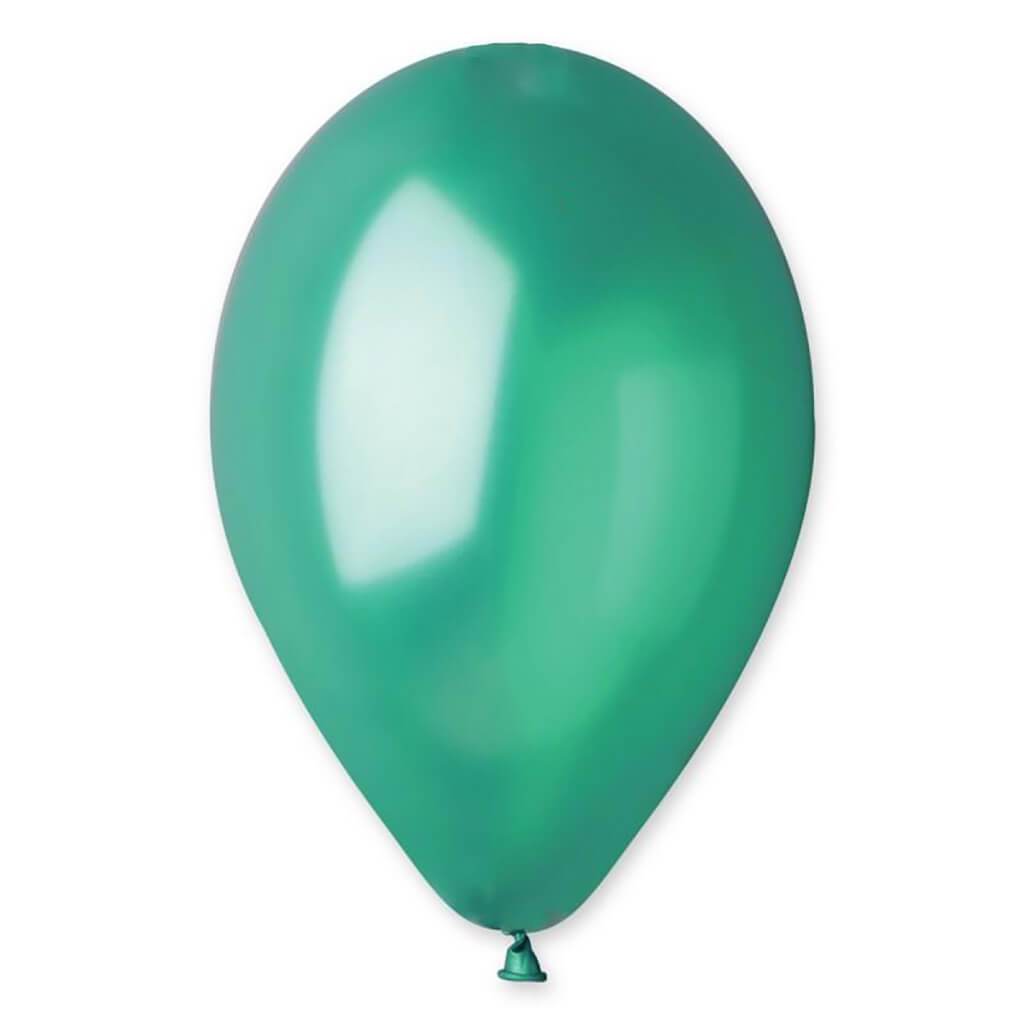 Standard Latex Balloon Metallic 12in Green