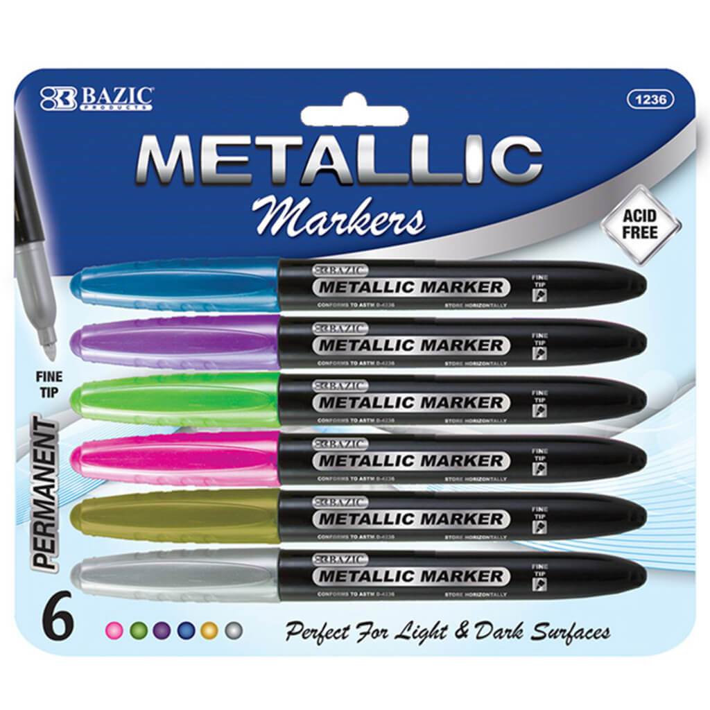 Metallic Markers 6pcs 