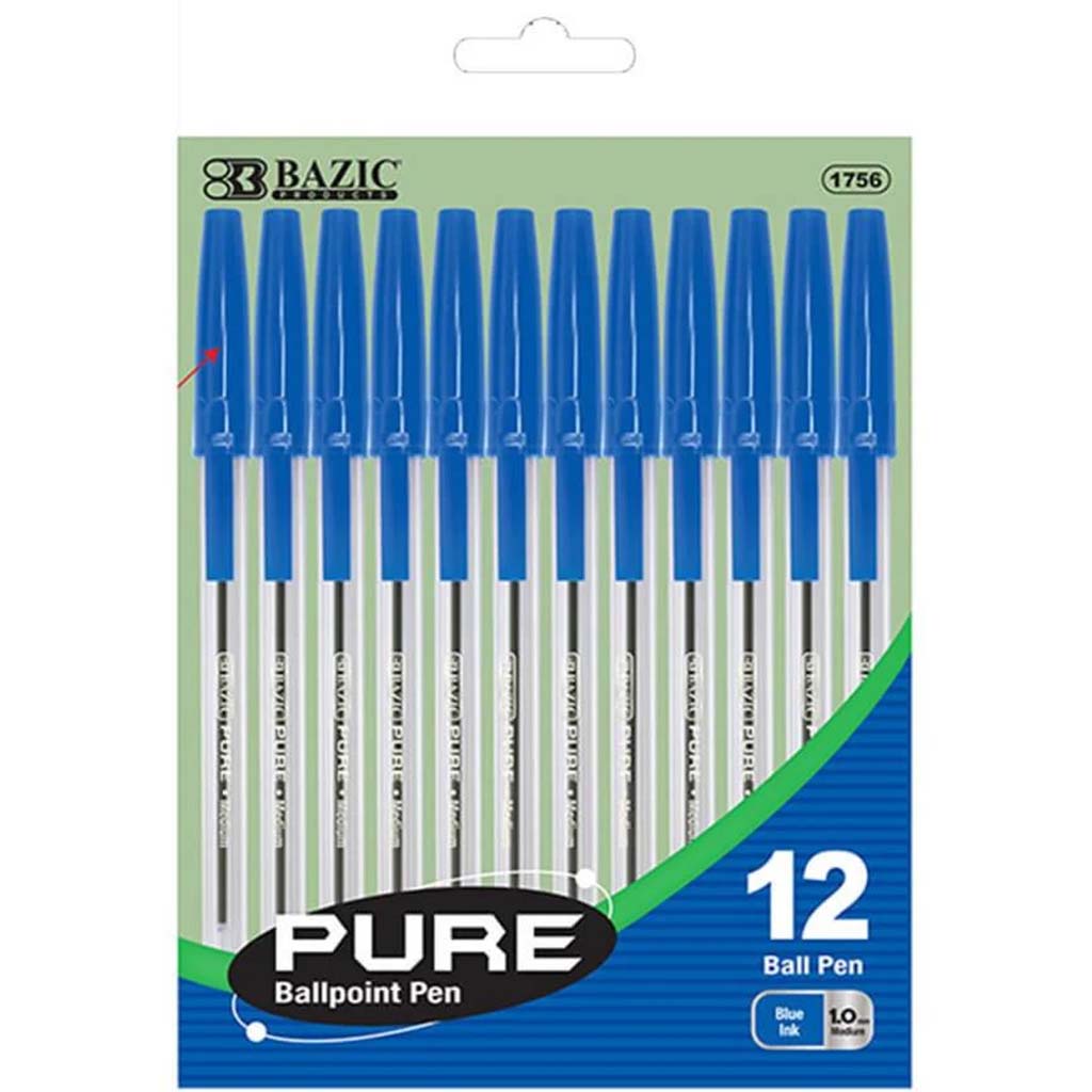 Pure Blue Stick Pen 12pcs 