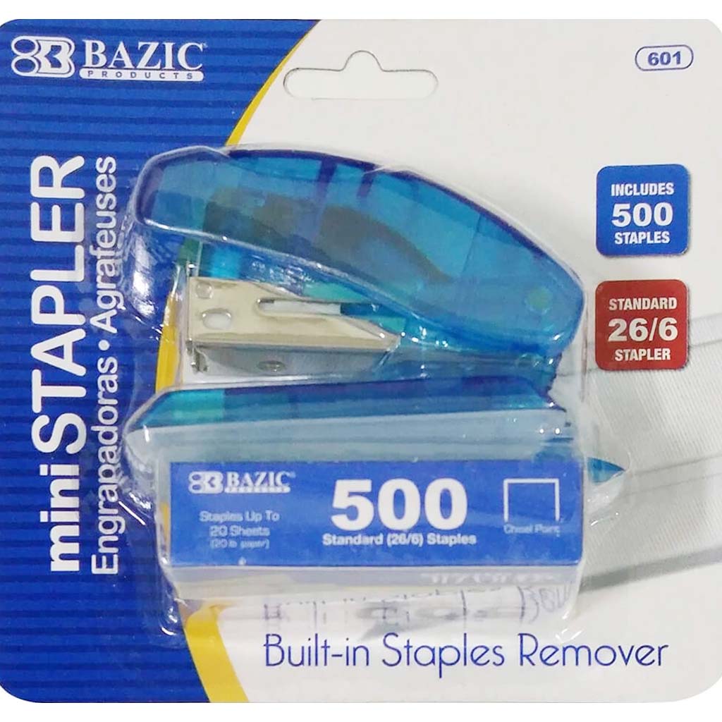 Bazic Mini Standard Stapler with 500ct Staples