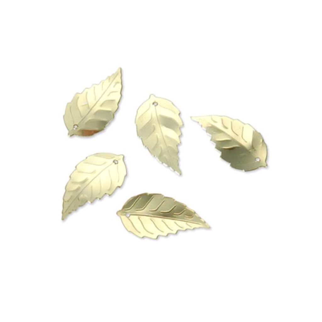 Sequins Large Leaf Gold 